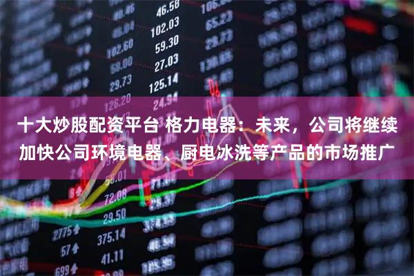 十大炒股配资平台 格力电器：未来，公司将继续加快公司环境电器、厨电冰洗等产品的市场推广